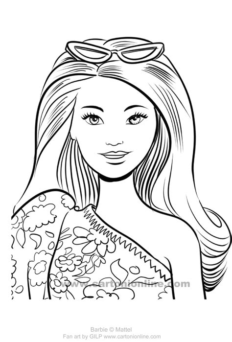 Barbie Doll Coloring Page