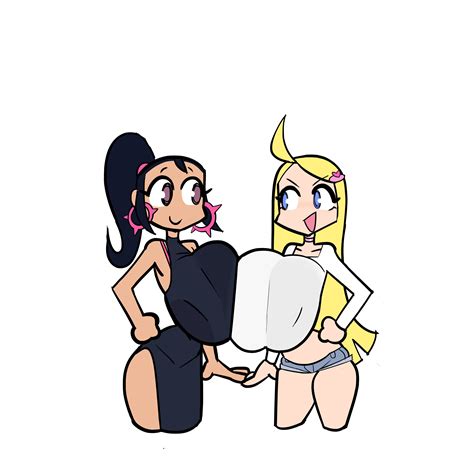 Rule 34 2girls Alternate Version Available Black Hair Blonde Hair