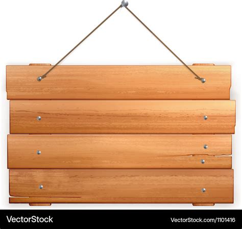 Wooden Board Royalty Free Vector Image Vectorstock