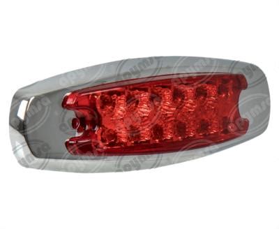 PLAFON LEDS MICA ROJA LATERAL 12 LEDS LEDS 12V UNIVERSAL FIJO BISEL