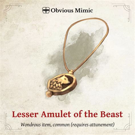 Oc Lesser Amulet Of The Beast A Great Low Level Item Especially For