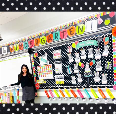 My 2021 Classroom Theme Black White And Stylish Brights Kindergarten