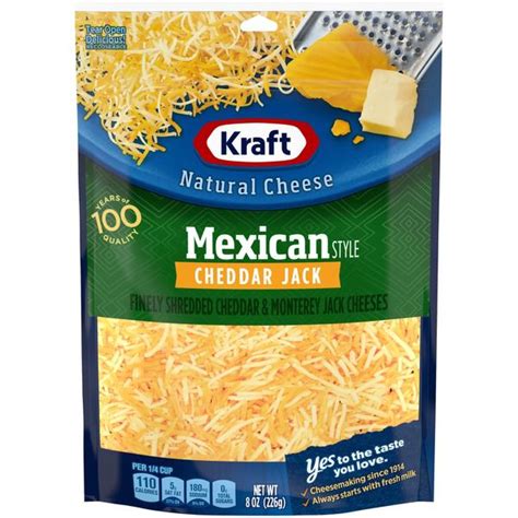 Kraft Finely Shredded Mexican Style Cheddar Jack Blend Kraft Finely