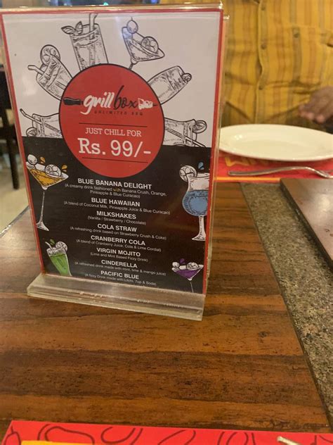 Menu At Grill Box R K Salai Chennai 25