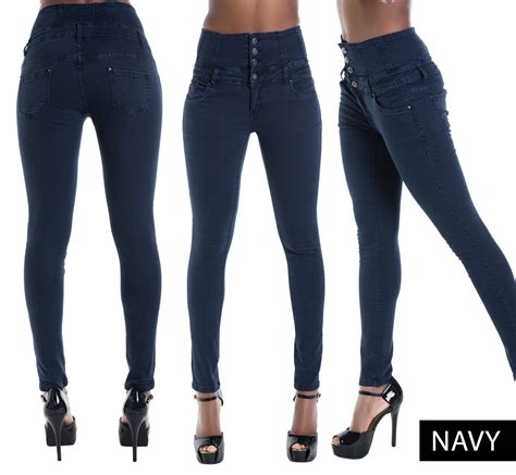 New Women 8 Color High Waist Denim Skinny Leg Stretchy Jeans Size 6 8