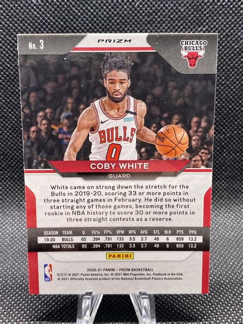 Coby White Panini Prizm Silver Chicago Bulls Ebay