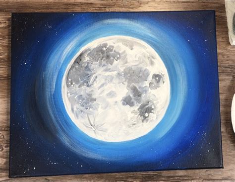 Moon Painting - Step By Step Acrylic Painting Tutorial - With Pictures