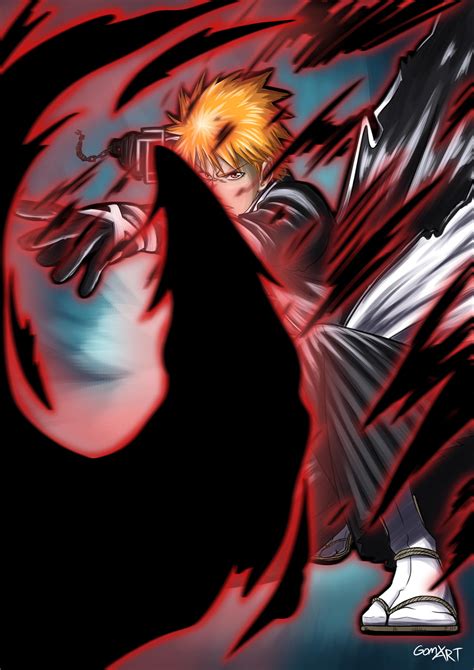 Ichigo Kurosaki Bleach Tybw Old Bankai Version By Gonxart On Deviantart