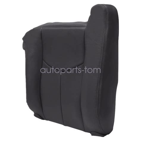 For Gmc Sierra Chevy Silverado 03 06 Front Bottom And Top Seat Cover Leather Gray Ebay