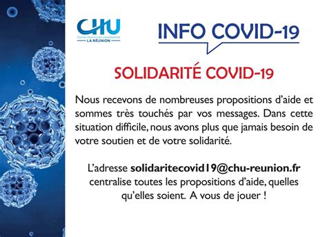 SOLIDARITE COVID 19 Centre Hospitalier Universitaire de La Réunion