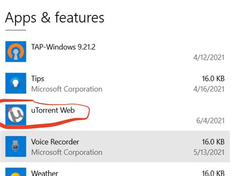 I can't find utorrent web in my my applications to uninstall it ...