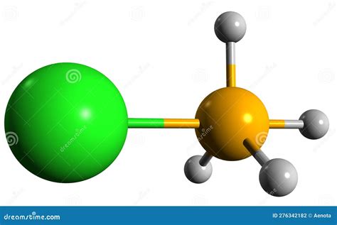 D Image Of Ammonium Chloride Skeletal Formula Stock Illustration