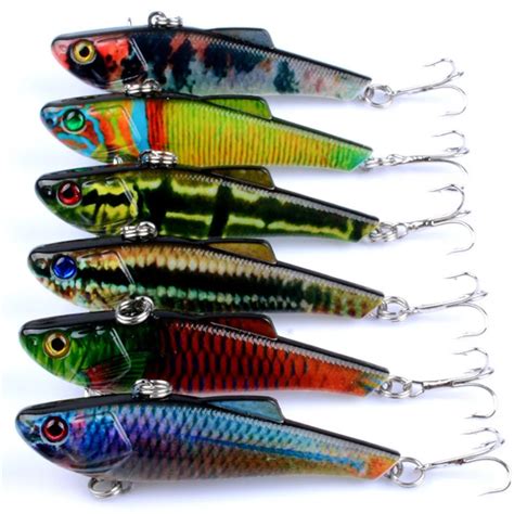 Pcs Lot Cm G Vib Fishing Lures Set Bionic D Eyes Fishing Hard