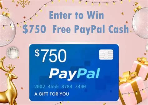 Win 750 Free Paypal Cash Sweepstakebible