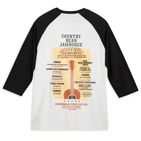 New Country Bear Jamboree Raglan T-Shirt for Original Show Features Liver Lips McGrowl Ahead of ...