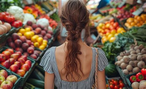 Premium Photo Woman Is Shopping At The Local Farmers Market