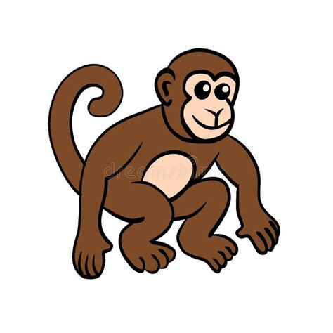 Monkey Illustration Clip Art Design Stock Image - Illustration of clip ...