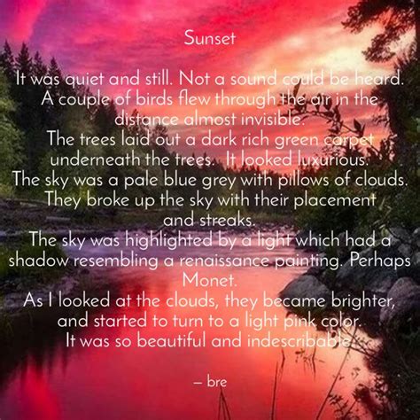 Sunset Poetry Inspiration Inspirational Quotes Green Carpet