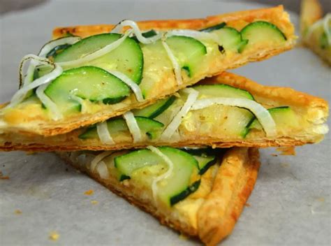 Tarte Fine Courgette Chèvre Moutarde de Plat et Recette et ses recettes