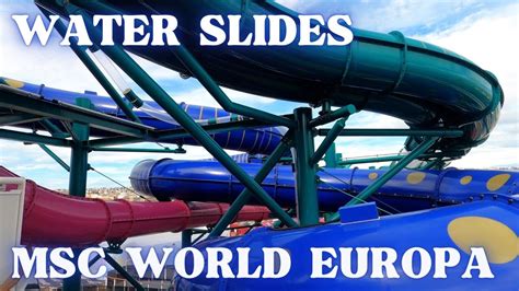 MSC WORLD EUROPA Ship Tour WATER SLIDES YouTube