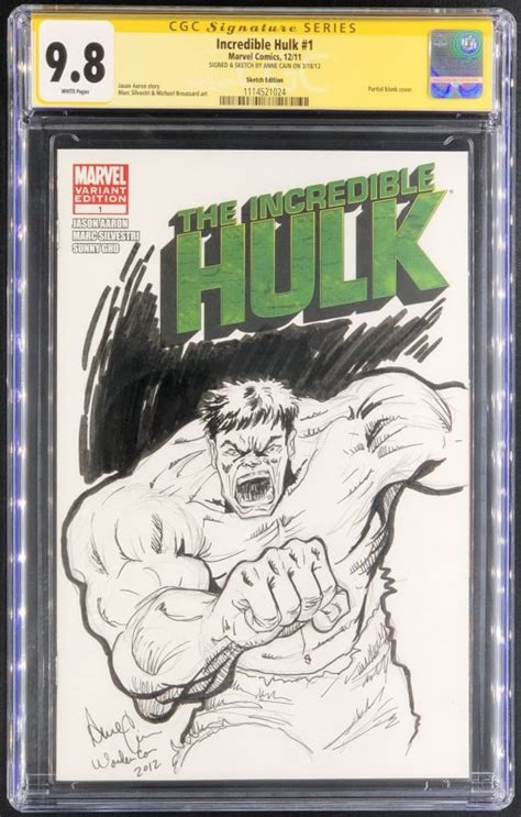 Incredible Hulk Cgc Signature Series Sketch Edition Comic