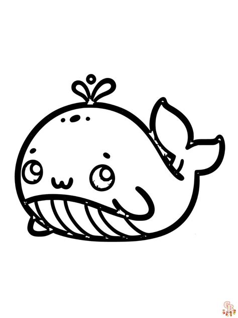 Cute Whale Coloring Page