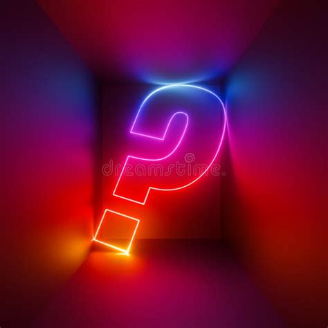 Neon Question Mark