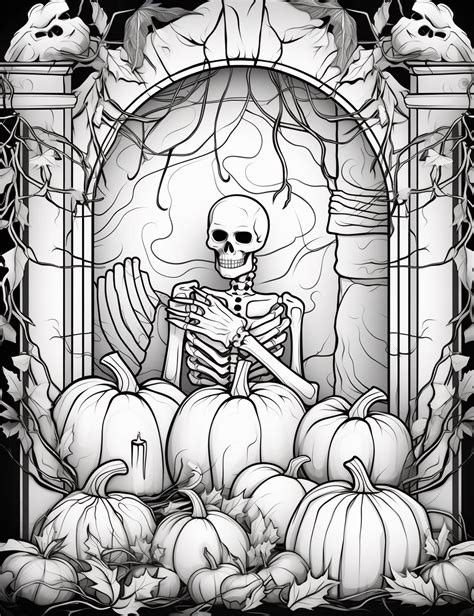 Spooky Pumpkin Coloring Page For Adults 🎃 In 2023 Pumpkin Coloring Pages Coloring Pages