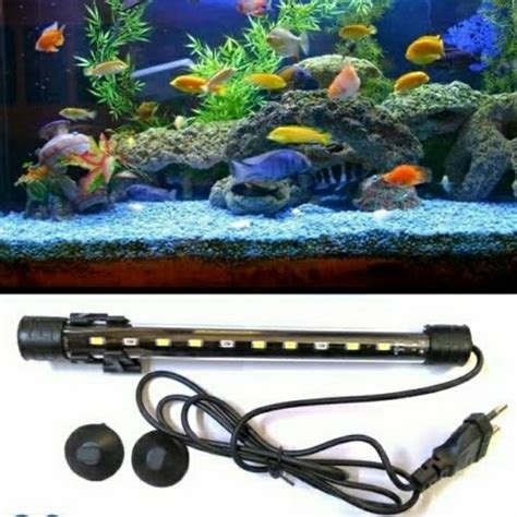 Jual Lampu Celup Aquarium 30 Cm Cahaya LED Kolam Ikan Aquascape 30cm