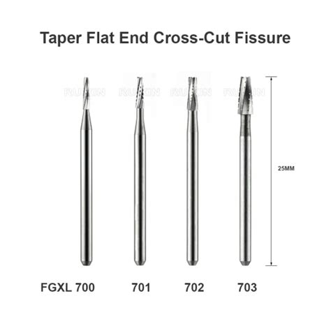 Dental Rotary Drill Taper Cross Cut Fissure Surgical Carbide Bur FGXL