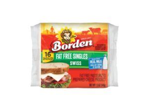 Borden fat free swiss cheese slices - The Diet Chef