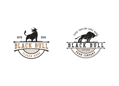 Vintage classic bull longhorn logo design template 21567921 Vector Art ...