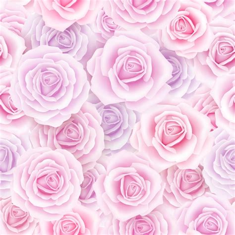 Premium Vector Seamless Pattern With Roses Vector Illustration