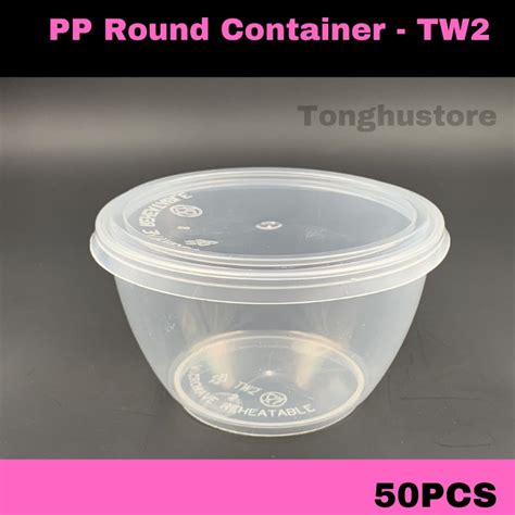 Tw Pp Round Container Disposable Plastic Pp Food Container