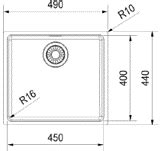 Franke B2B MARIS MRX 110 45 UNDERMOUNT