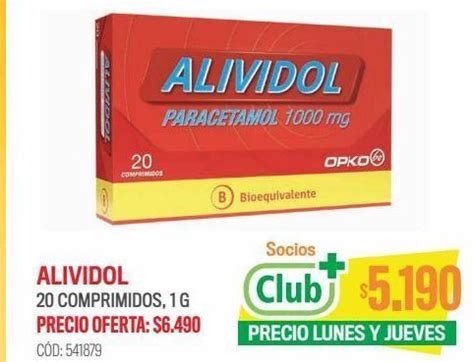 Alividol 20 Comprimidos 1g Oferta En Cruz Verde