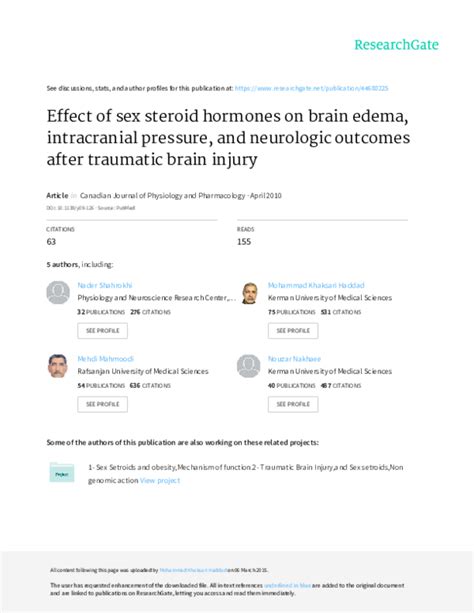 Pdf Neuroprotective Antioxidant Effect Of Sex Steroid Hormones In