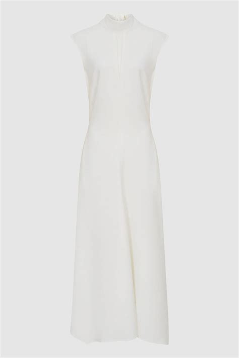 Buy Reiss White Livvy Petite Open Back Midi Dress From The Next Uk