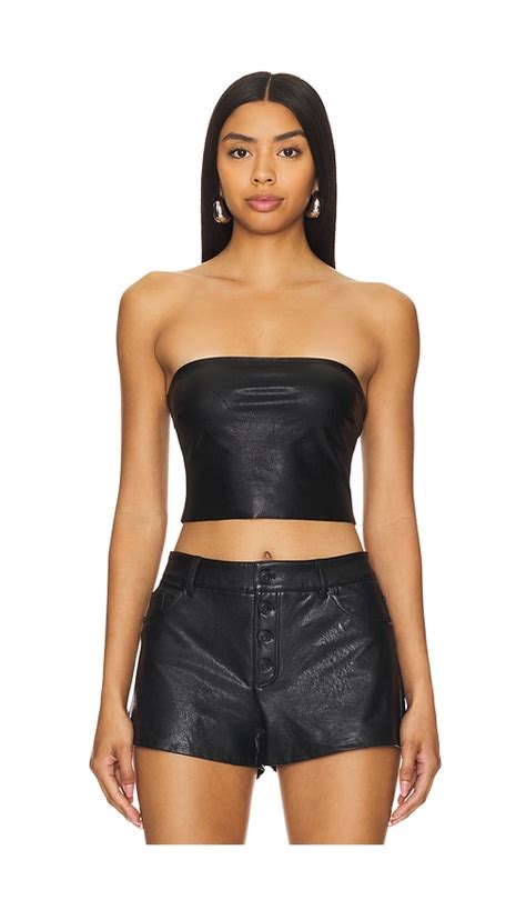 Commando Faux Leather Tube Top In Black Revolve