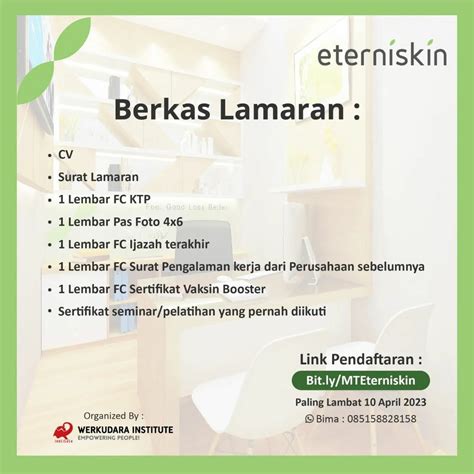 Lowongan Kerja Maret 2023 Supervisor Eterniskin Di Solo INFO LOKER SOLO