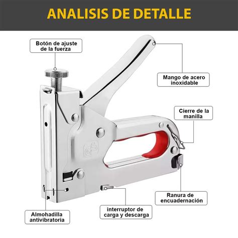 Vmingo Engrapadora Tipo Pistola Tapiceria Uso Rudo Clavadora En