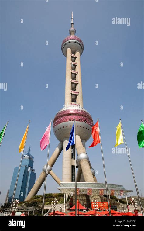 Orient Pearl Tv Tower Pudong Shanghai China Stock Photo Alamy