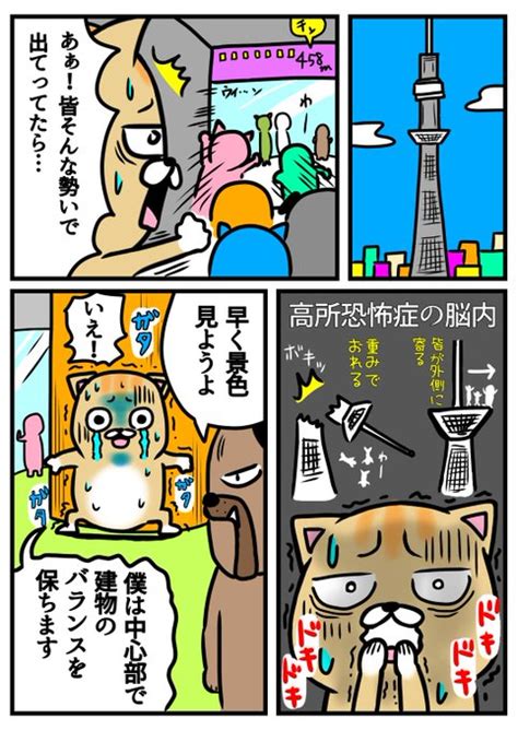 高所恐怖症の脳内 ピーナッツもどき さんのマンガ ツイコミ仮