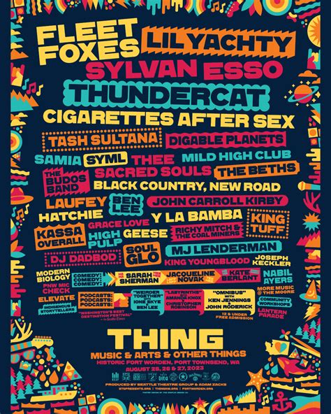 THING Festival Lineup 2023 Fleet Foxes Lil Yachty Sylvan Esso More