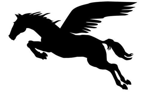 Flying Pegasus Silhouette