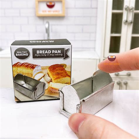 Tiny Baking: Miniature Bread Aluminum Pan | Miniature Cooking Shop ...