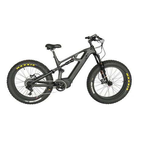 Km H Carbon Fiber Fat E Bike With Bafang Mid Motor V W Electric