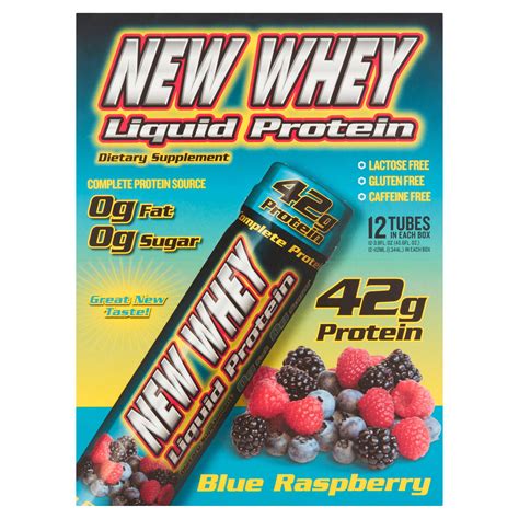 New Whey Liquid Protein 42g Blue Raspbe