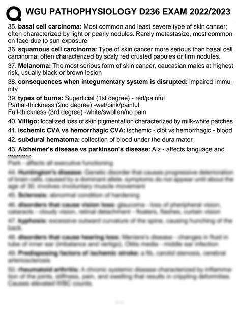 SOLUTION Wgu Pathophysiology D236 Exam 2022 2023 Studypool