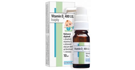 GENERICA Vitamin D3 400 I U Kvapky 10 Ml MEDIKAMENT Sk